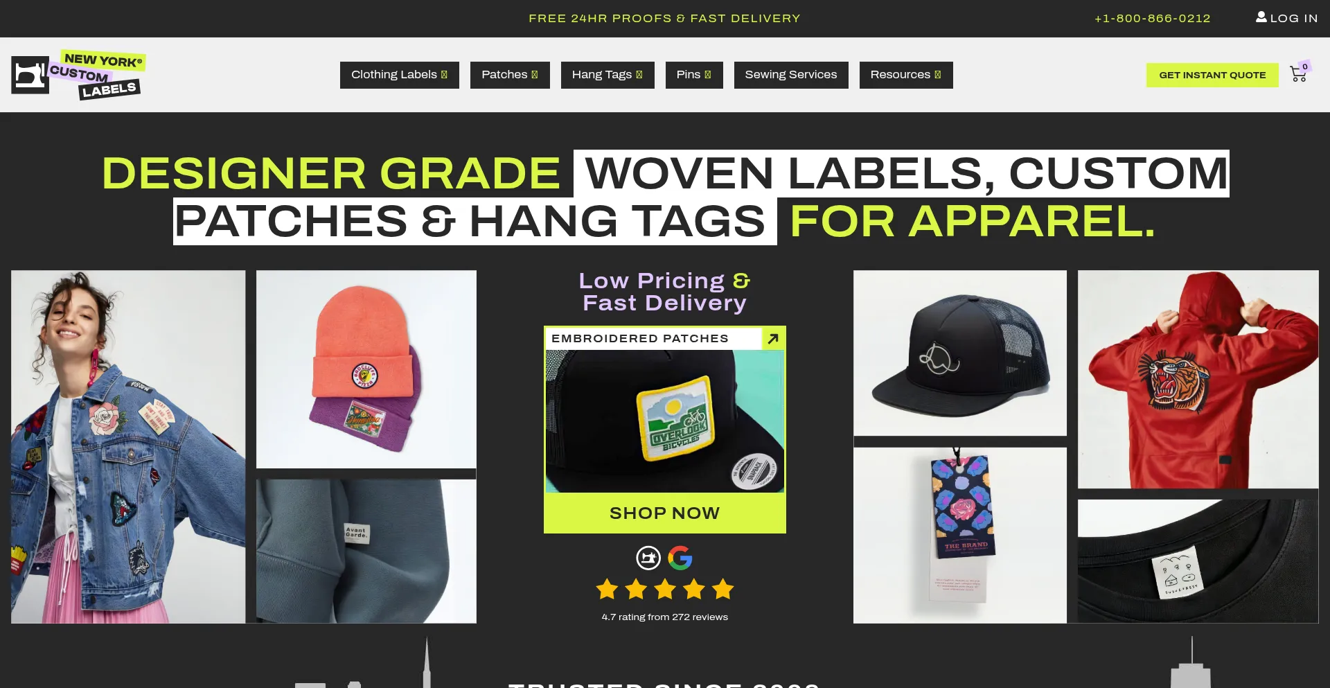 Website screenshot of Newyorkcustomlabels.com