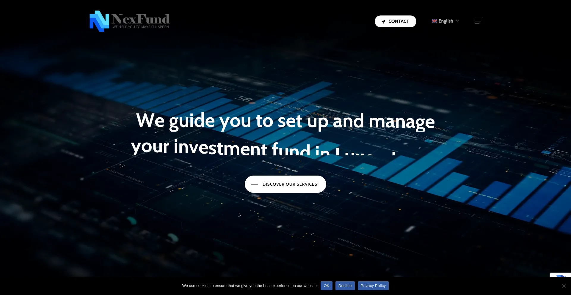 Website screenshot of Nexfund.lu