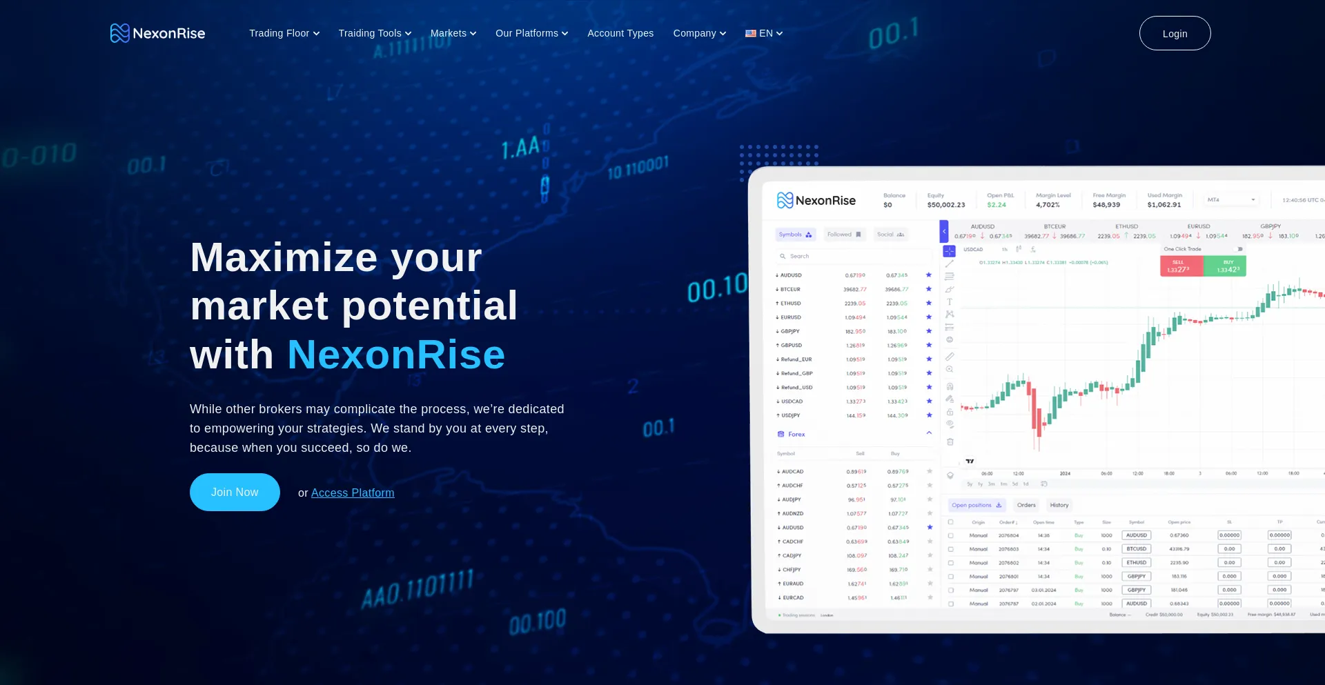 Website screenshot of Nexonrise.io