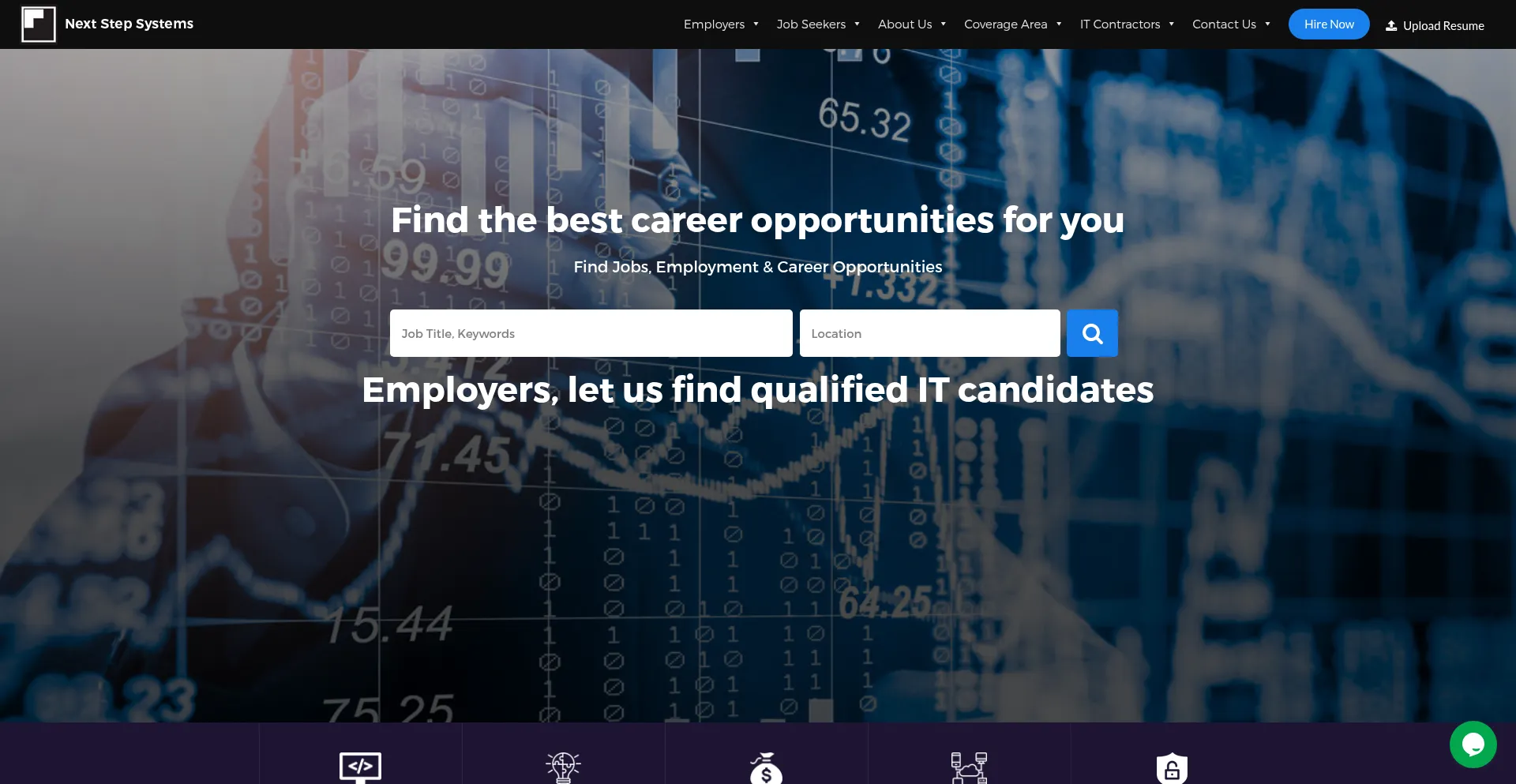 Website screenshot of Nextstepsystems.com