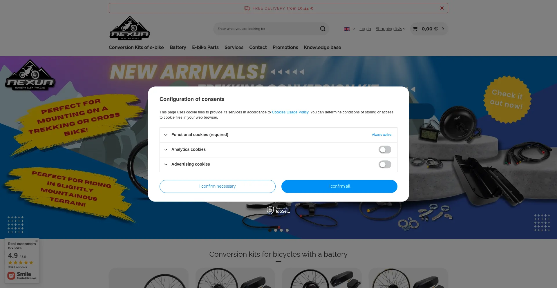 Website screenshot of Nexun.pl