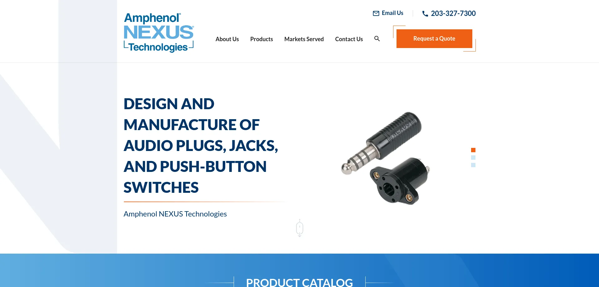 Website screenshot of Nexus.com