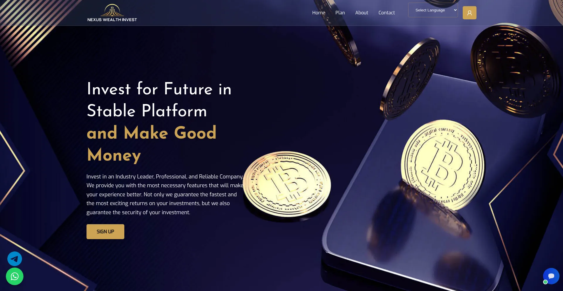 Website screenshot of Nexuswealthinvest.com
