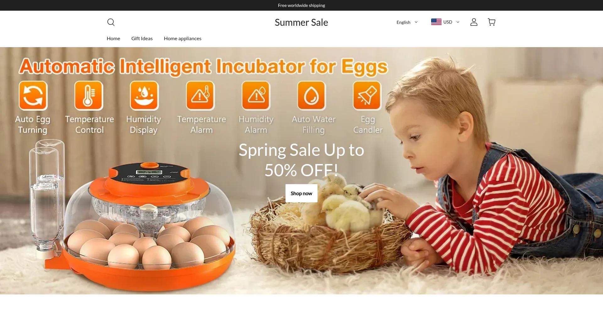 Website screenshot of Ngietow.shop