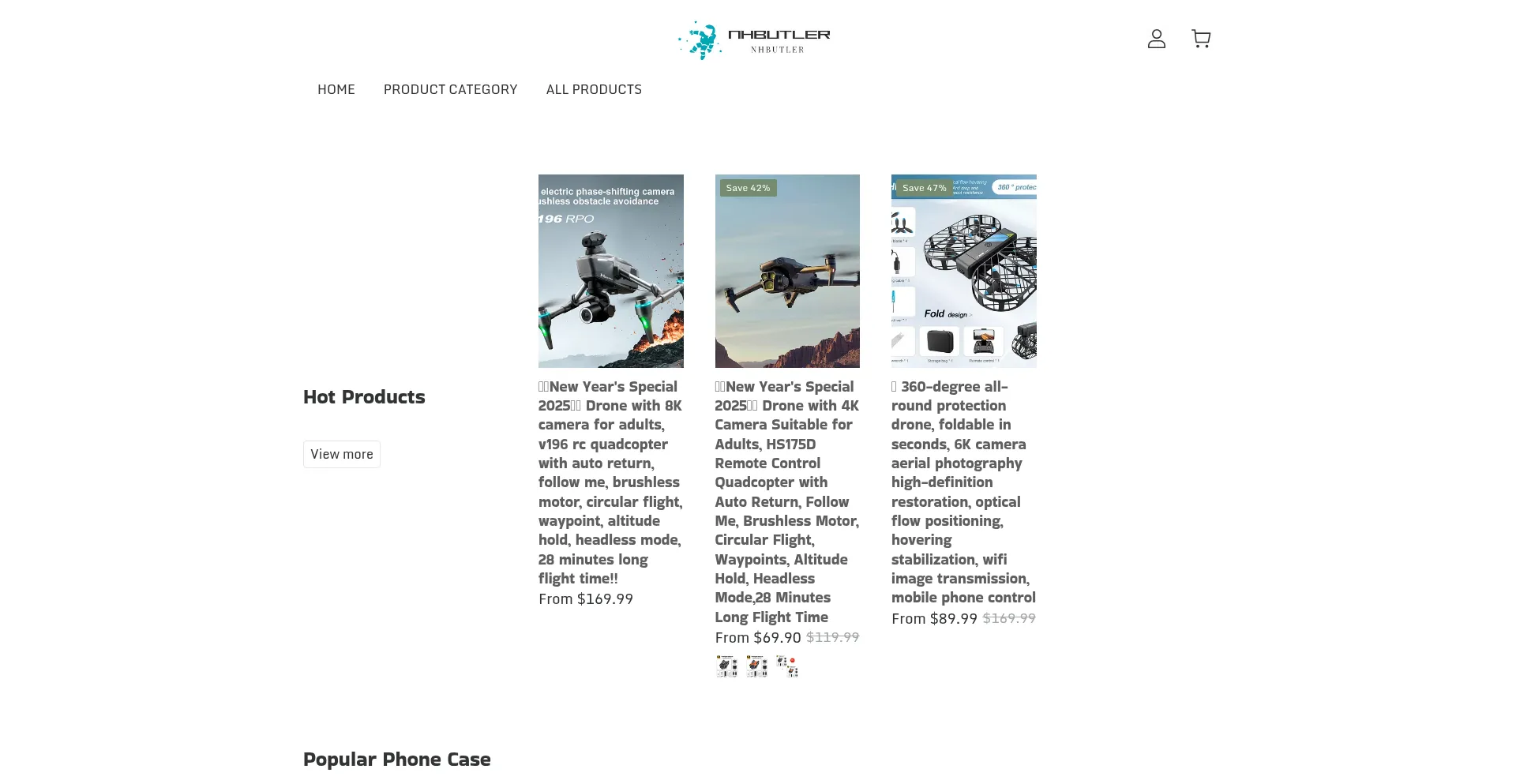 Website screenshot of Nhbutler.com