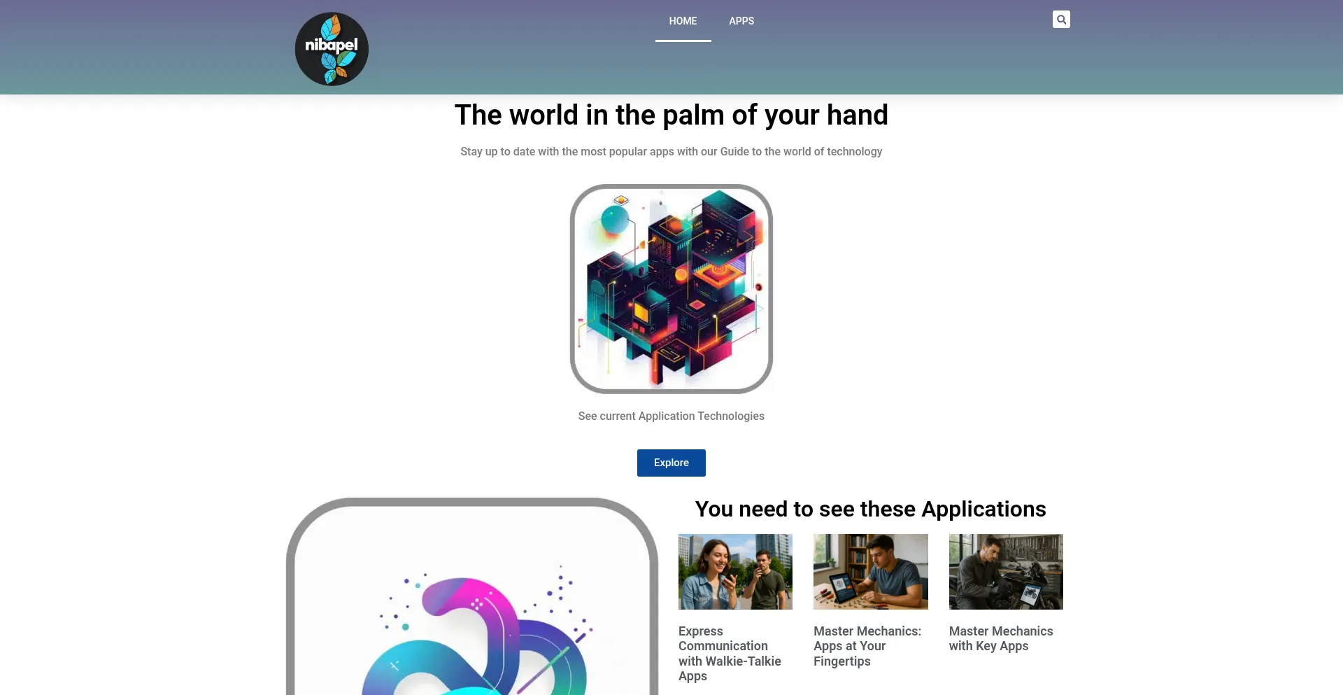 Website screenshot of Nibapel.com