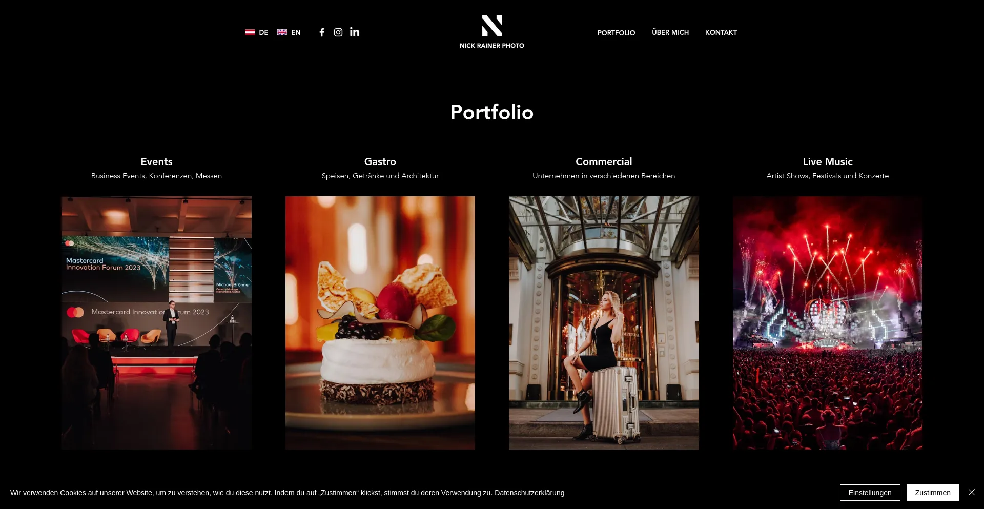 Website screenshot of Nickrainer.com