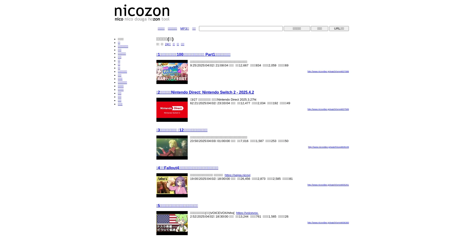 Website screenshot of Nicozon.net