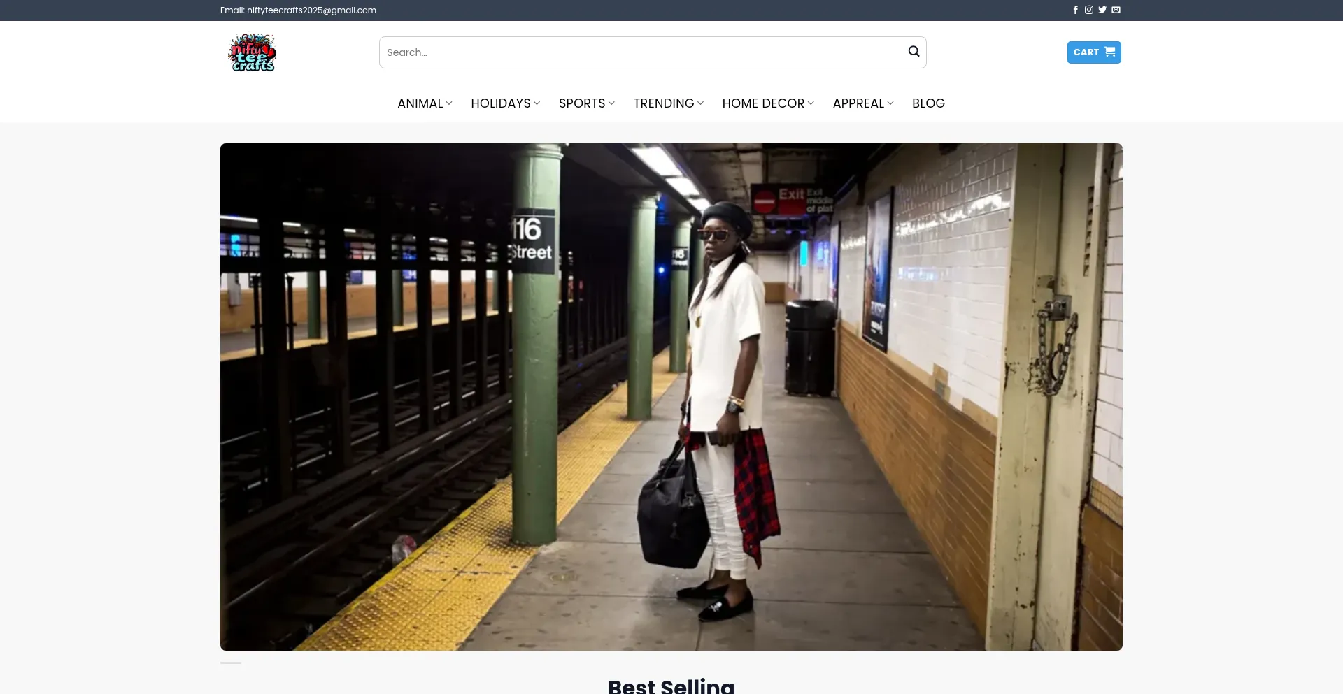 Website screenshot of Niftyteecrafts.com