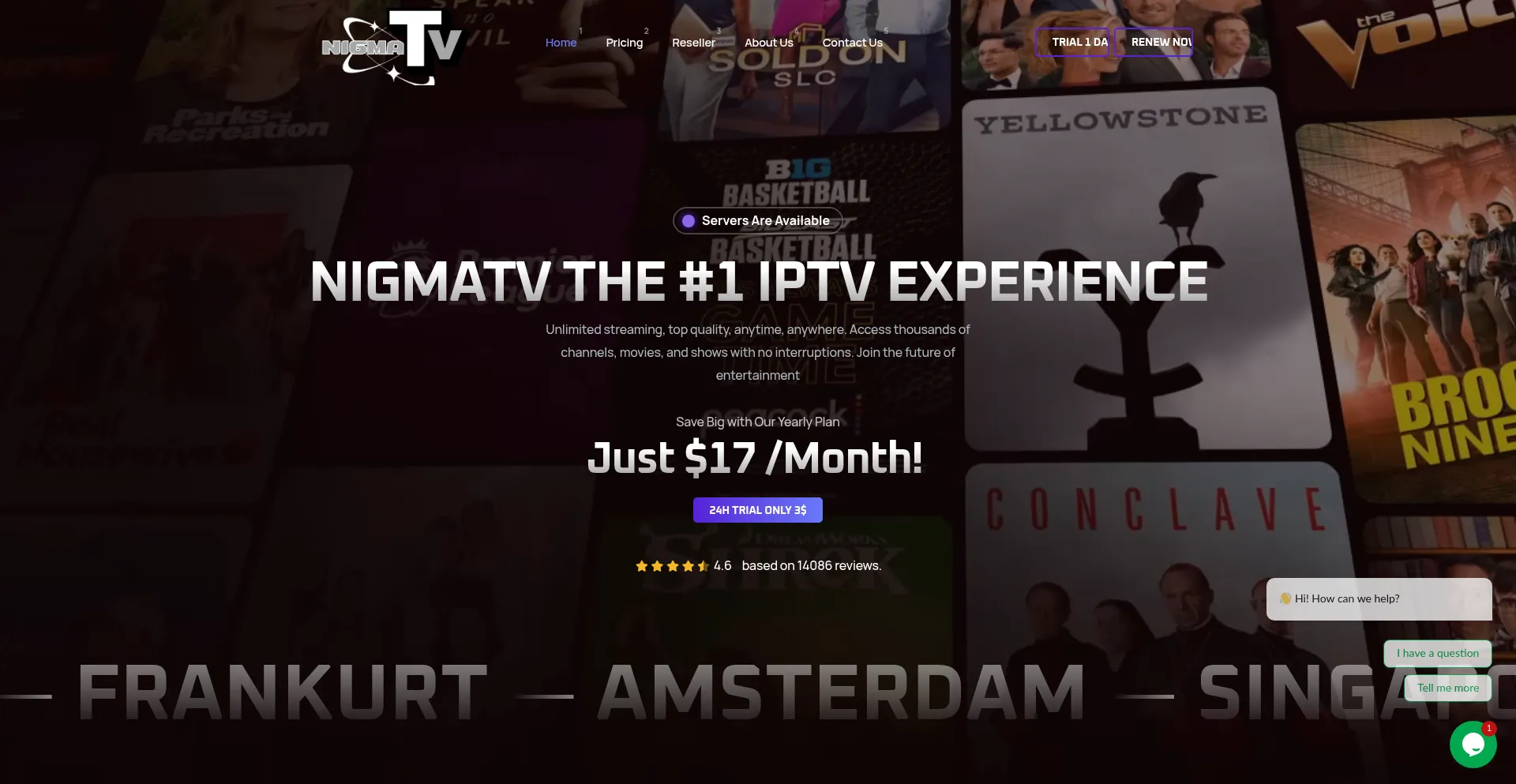 Website screenshot of Nigmatv.com