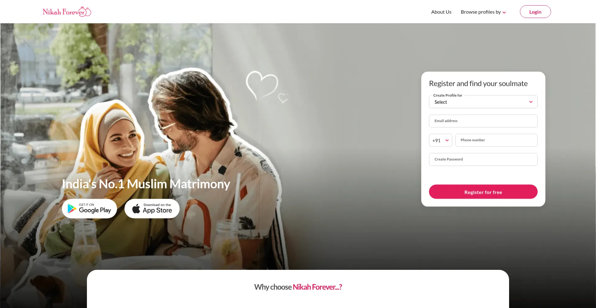 Website screenshot of Nikahforever.com
