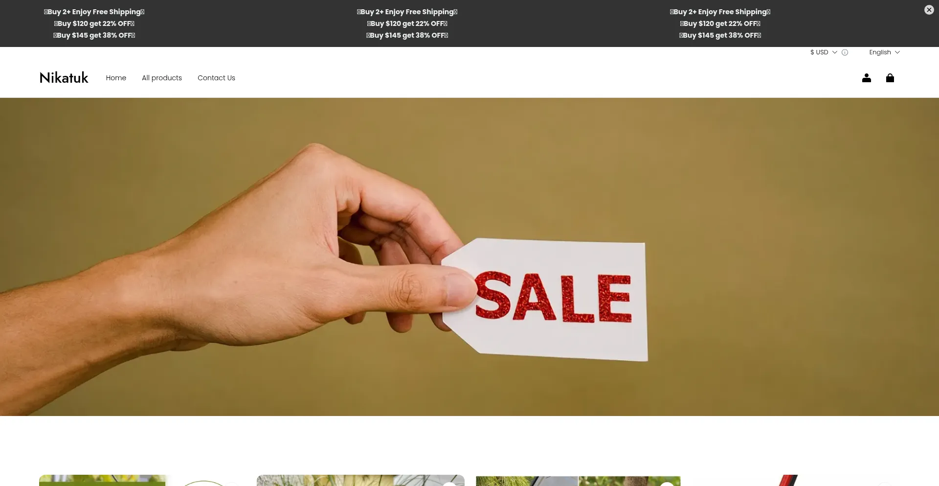 Website screenshot of Nikatuk.com