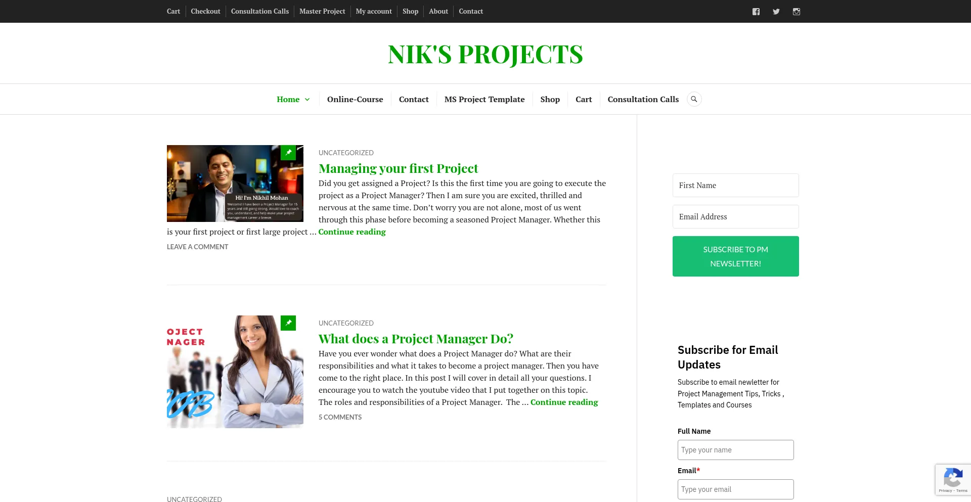 Niksprojects.com Screenshot