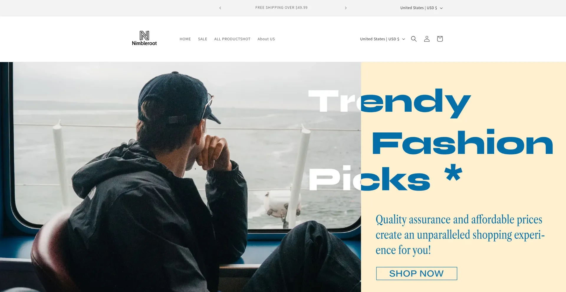 Website screenshot of Nimbleroot.com