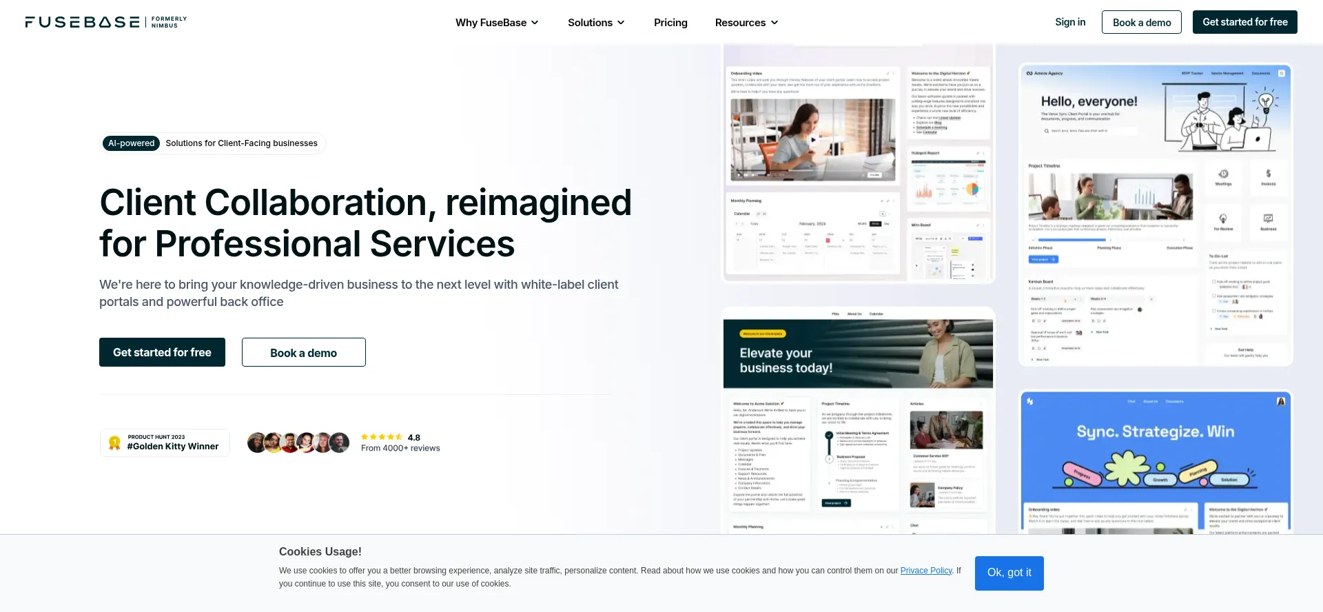 Website screenshot of Nimbusweb.me
