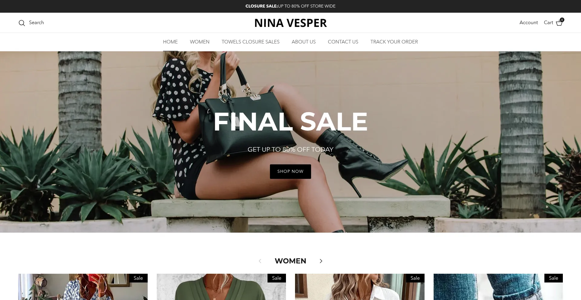 Website screenshot of Ninavesper.com