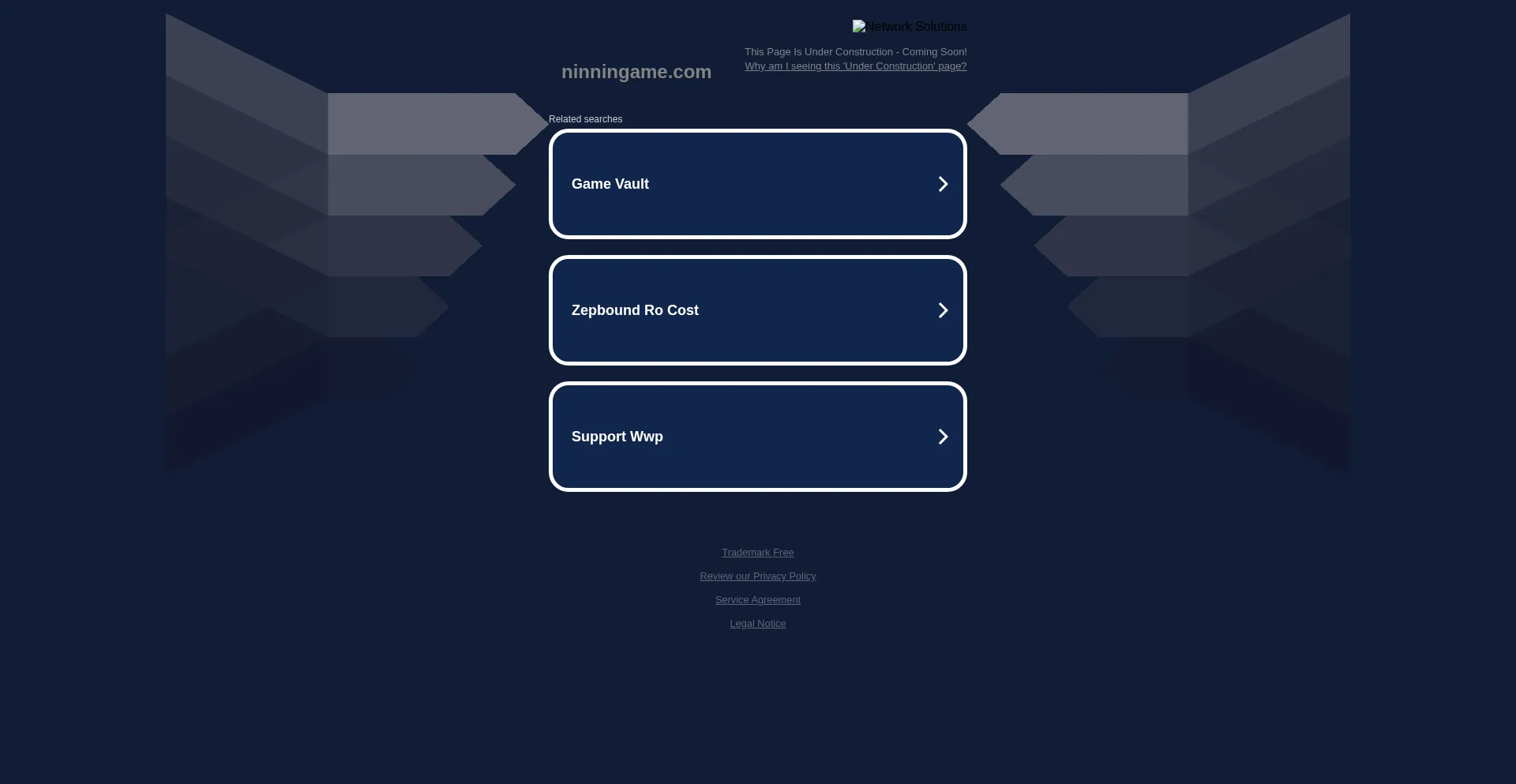 Website screenshot of Ninningame.com