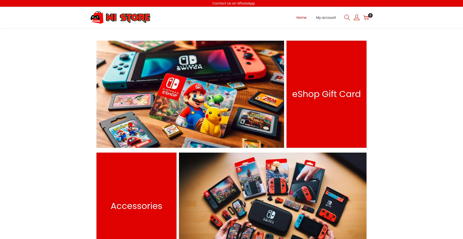 Website screenshot of Nistore.in