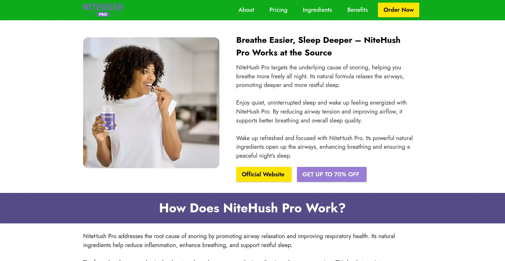 Website screenshot of Niteheshpro.com