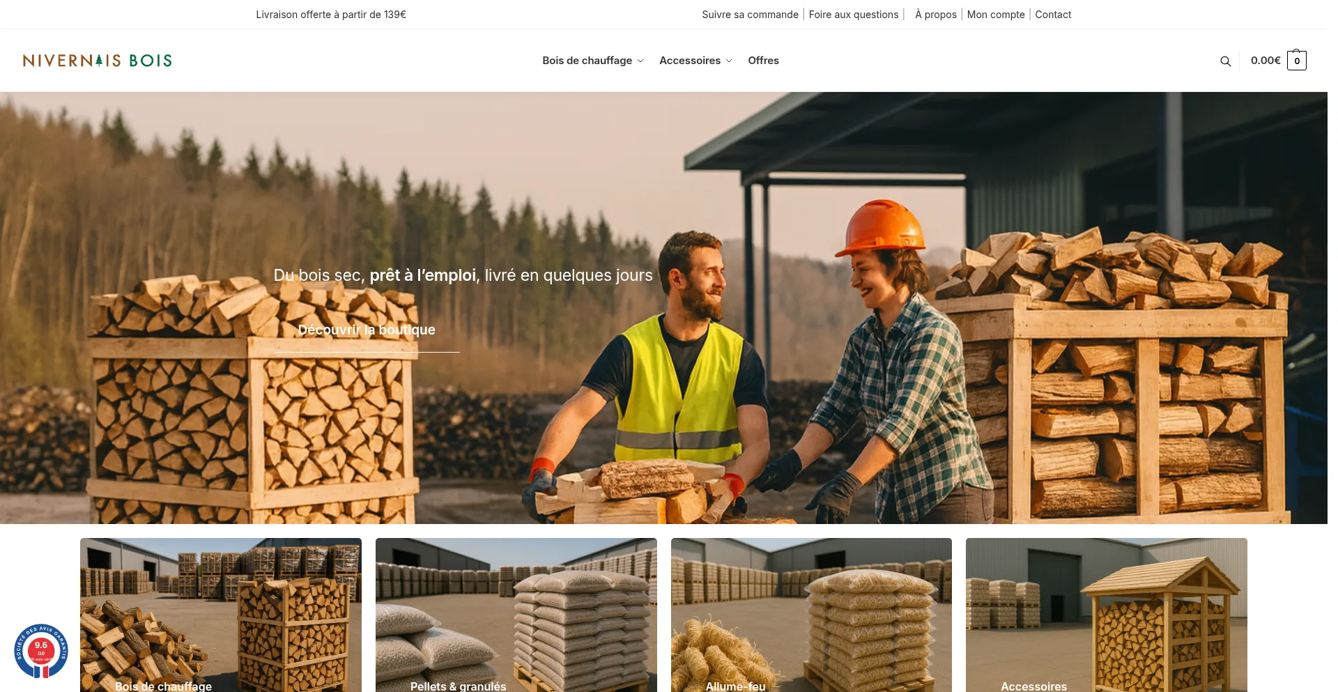 Website screenshot of Nivernais-bois.com