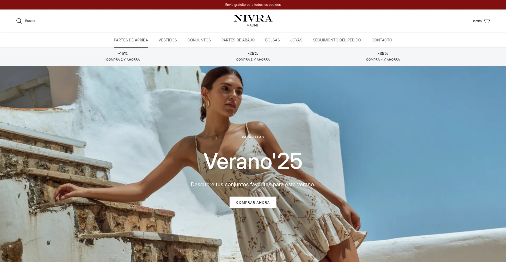 Website screenshot of Nivra-madrid.es