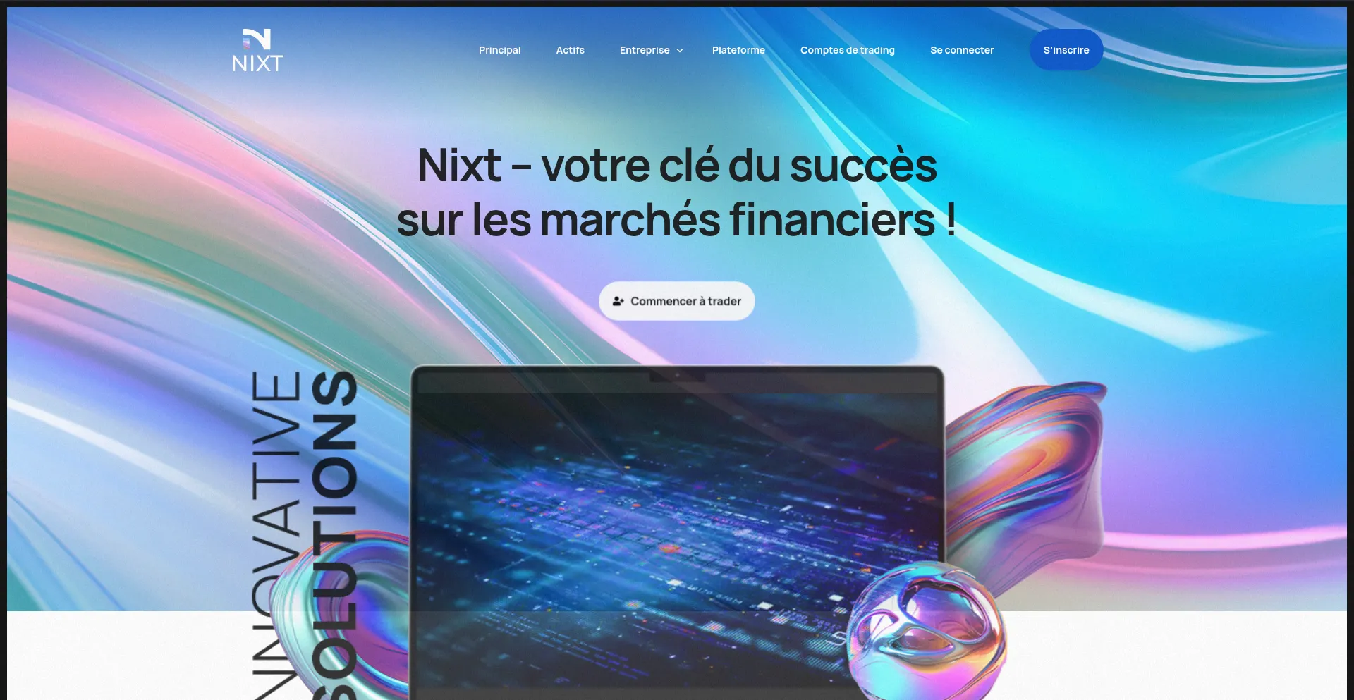 Website screenshot of Nixt.pro