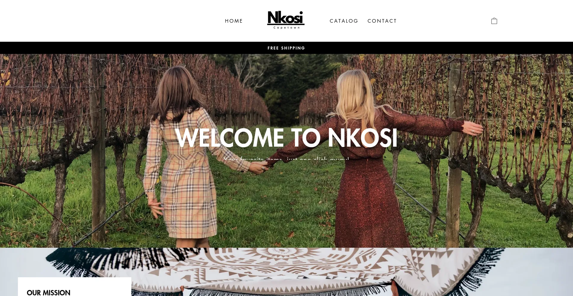 Website screenshot of Nkosi-capetown.com