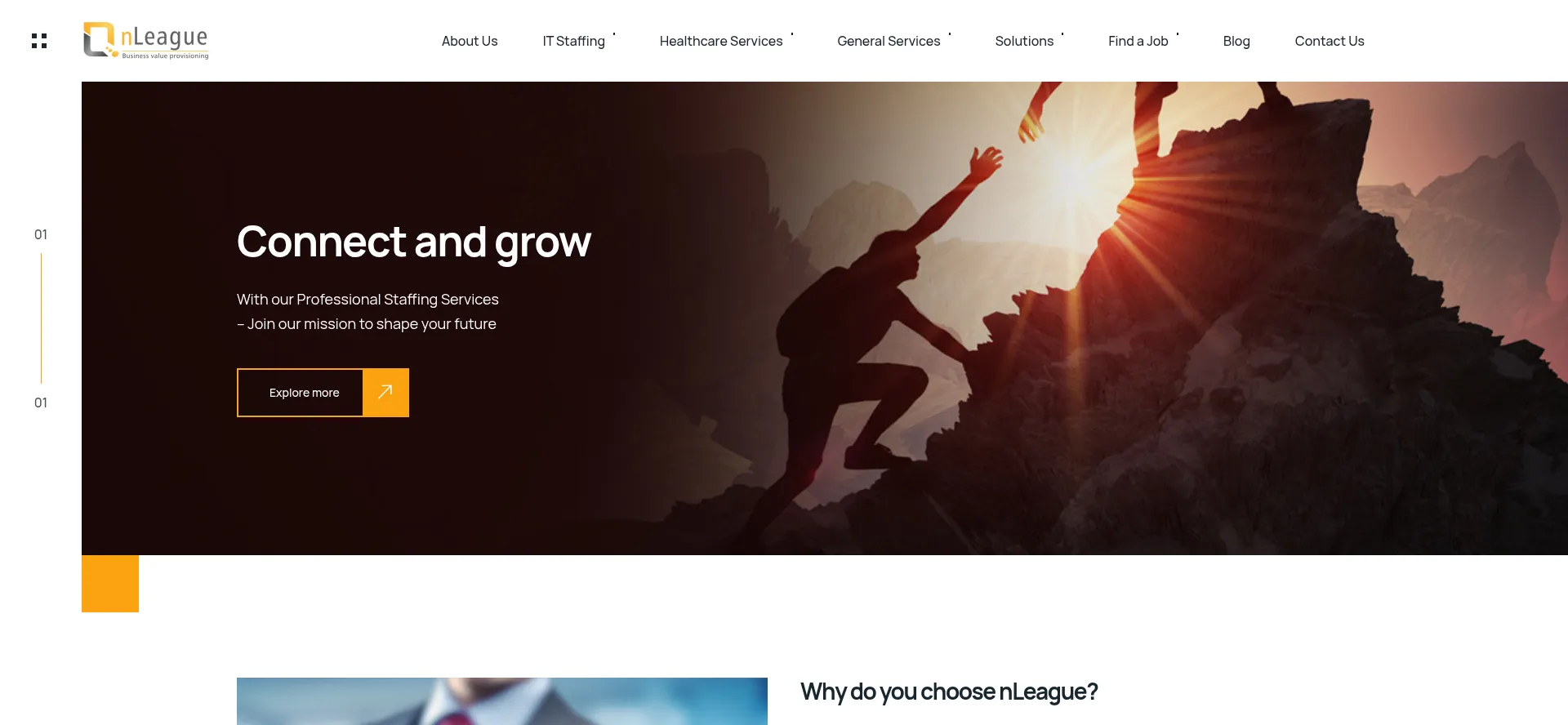 Website screenshot of Nleague.com