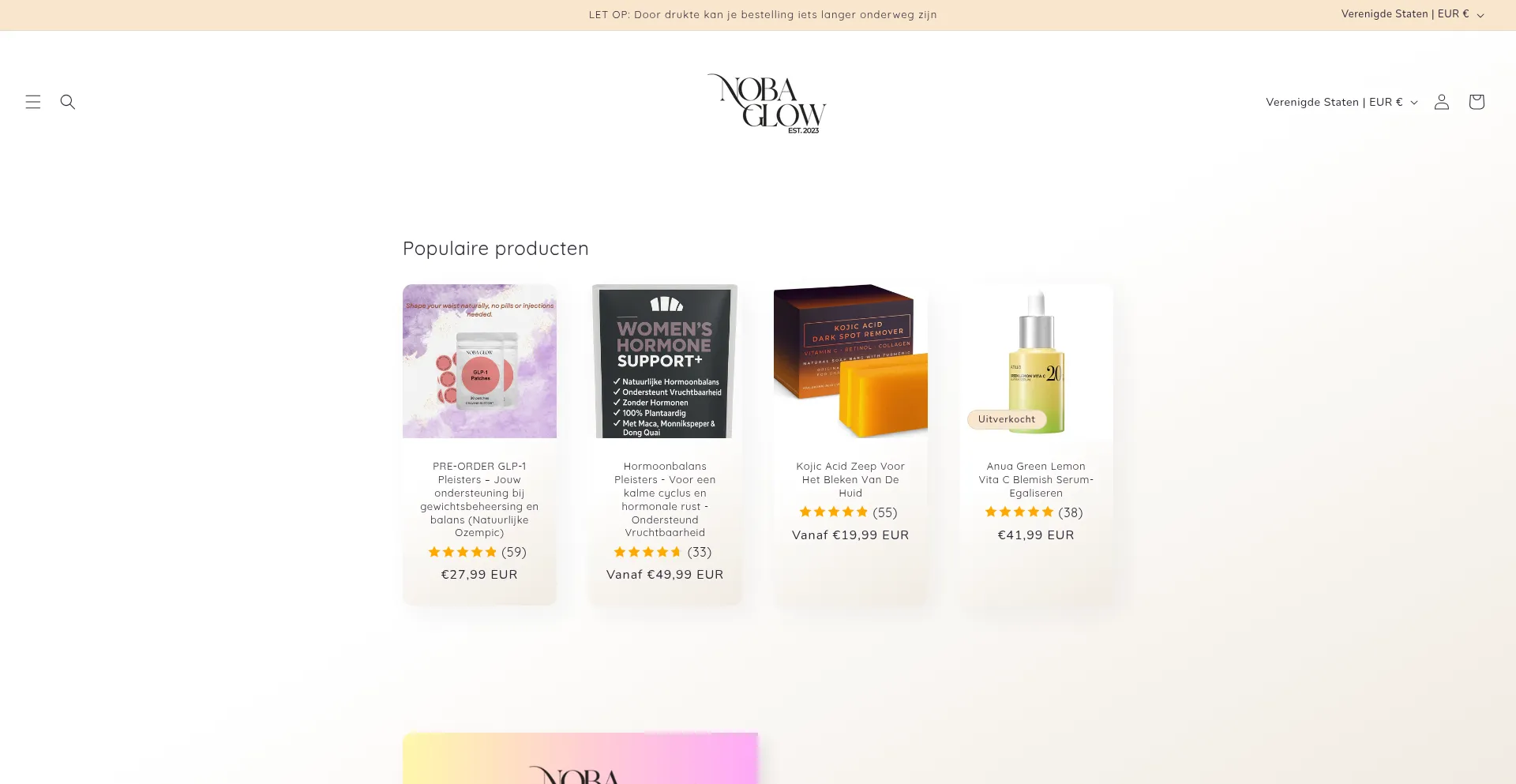 Nobaglow.com Screenshot