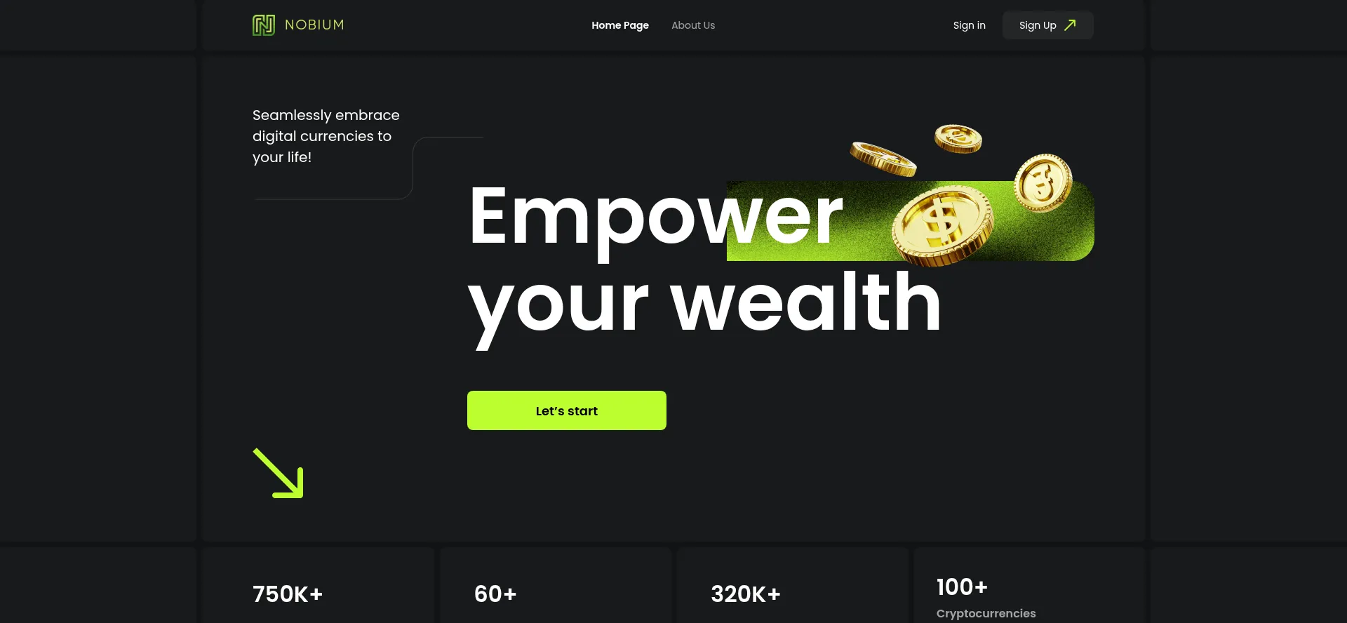 Website screenshot of Nobm.cx