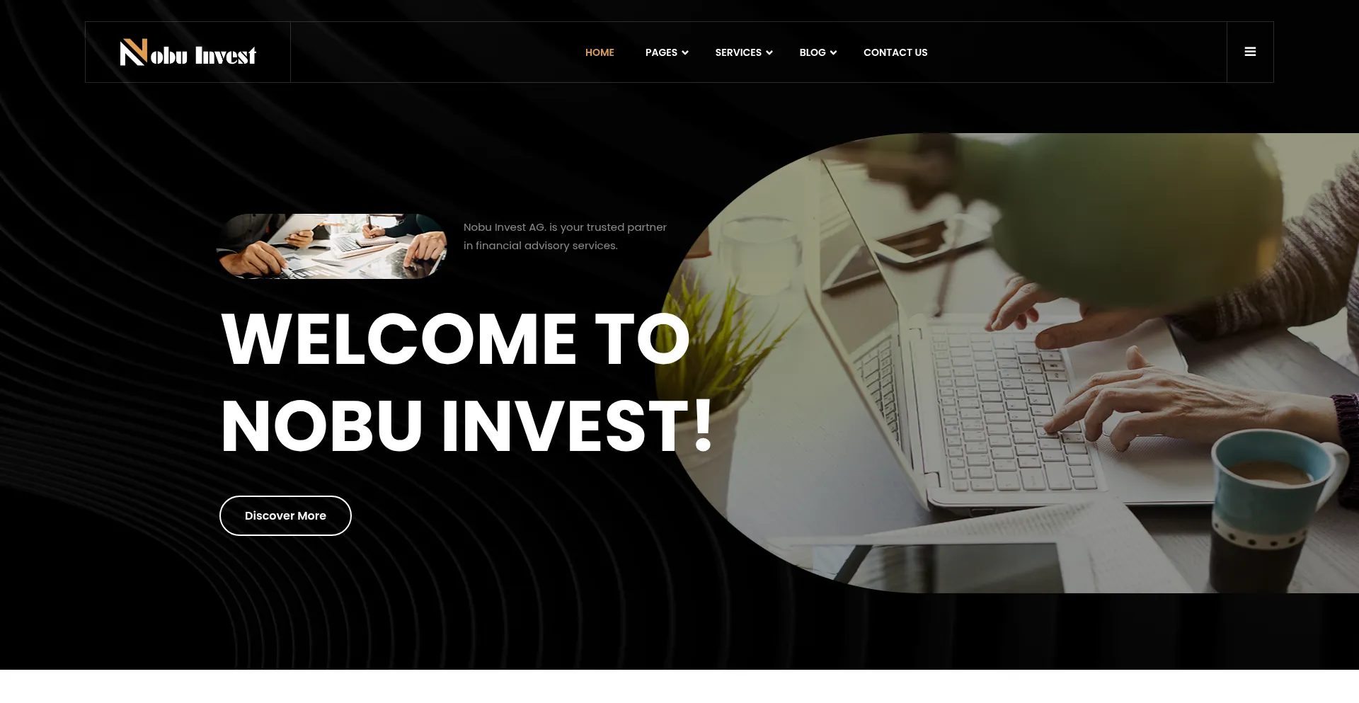 Website screenshot of Nobuinvest.com