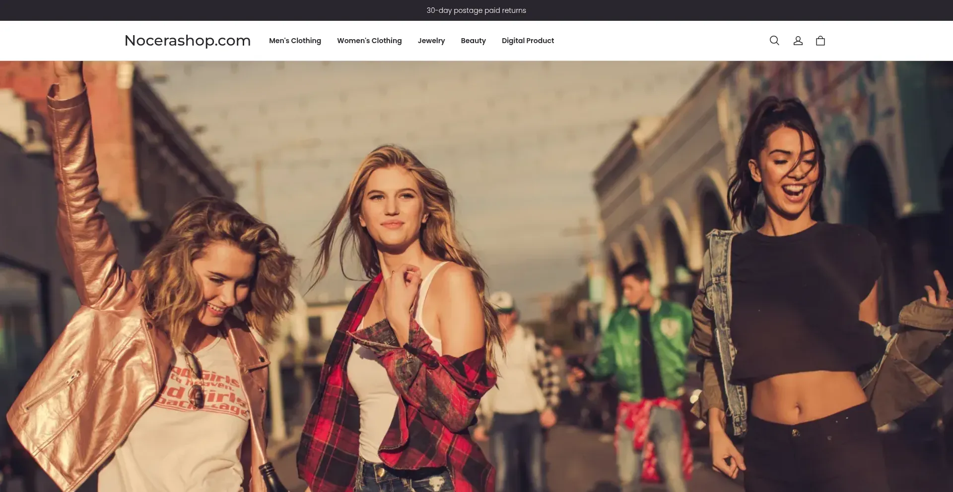 Website screenshot of Nocerashop.com