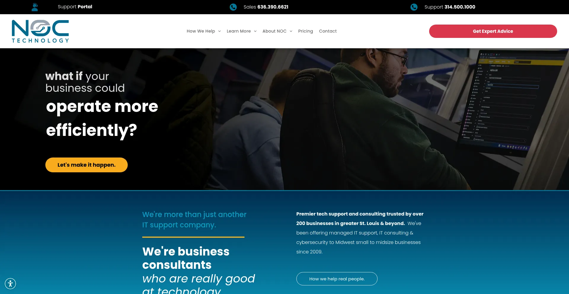 Website screenshot of Noctechs.com