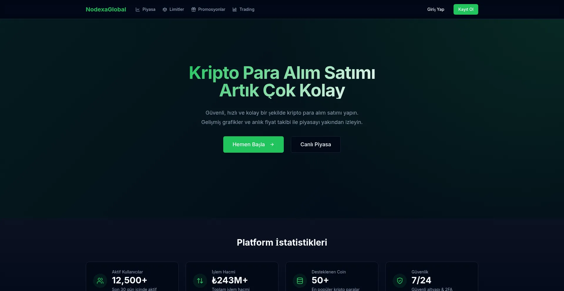 Website screenshot of Nodexaglobal.com