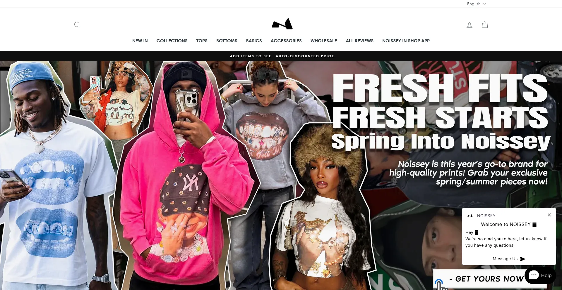 Website screenshot of Noissey.com