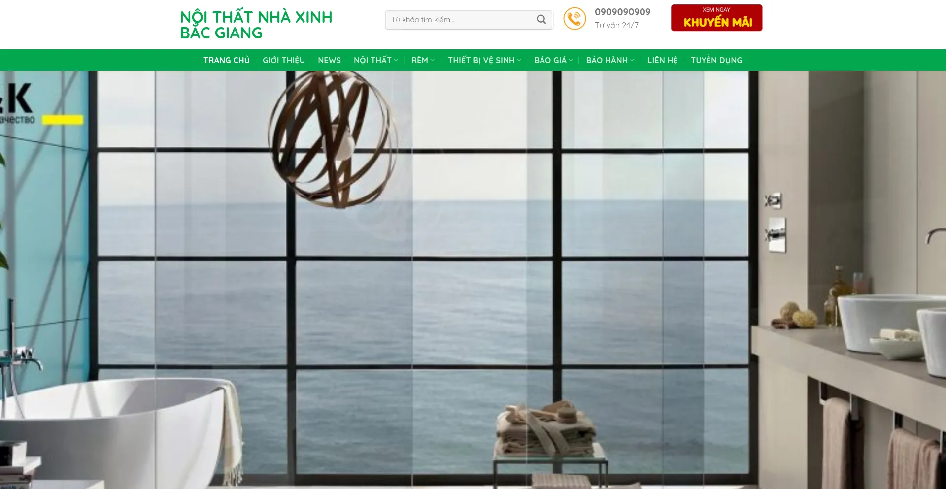 Website screenshot of Noithatnhaxinhbacgiang.com