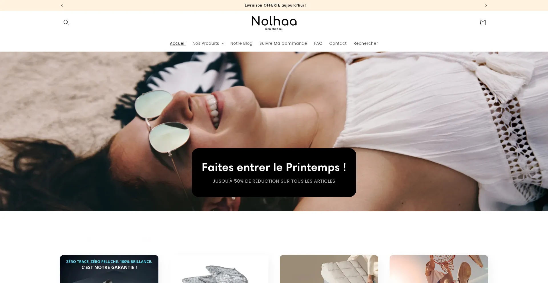 Website screenshot of Nolhaa.com