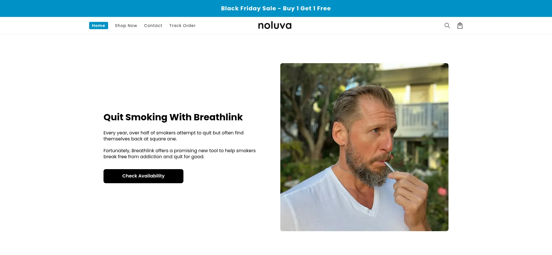 Website screenshot of Noluva.co