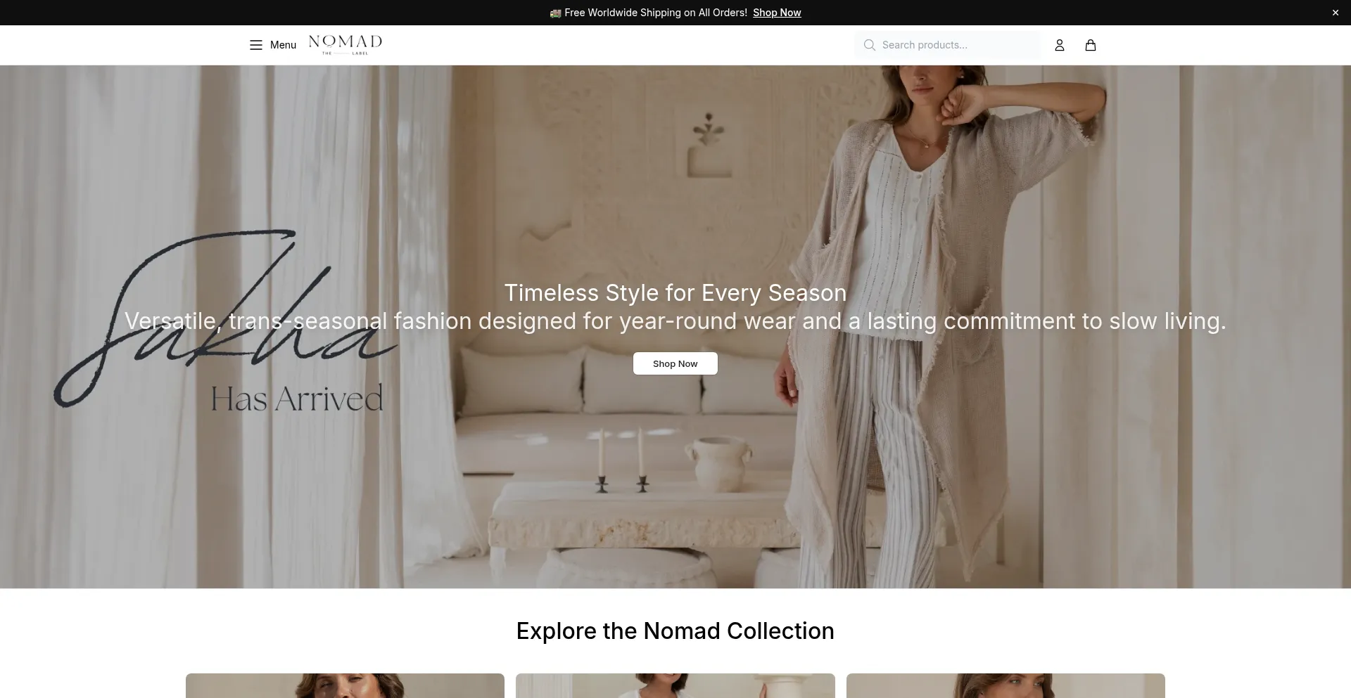 Nomadthelabelcollection.shop