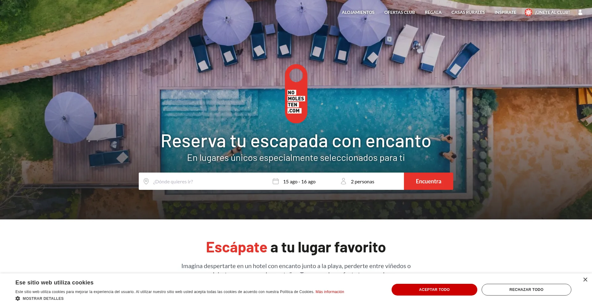 Website screenshot of Nomolesten.com