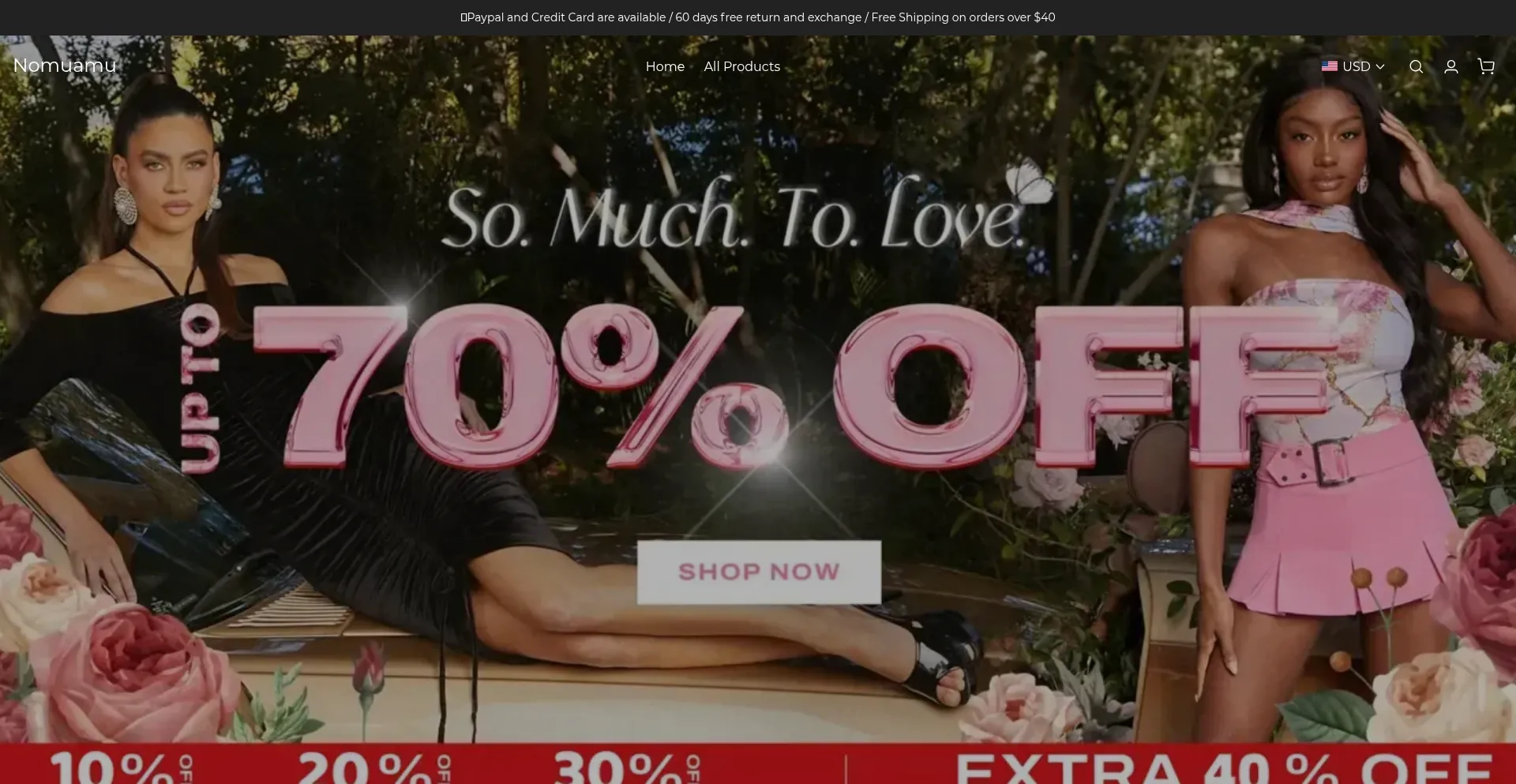 Website screenshot of Nomuamu.com