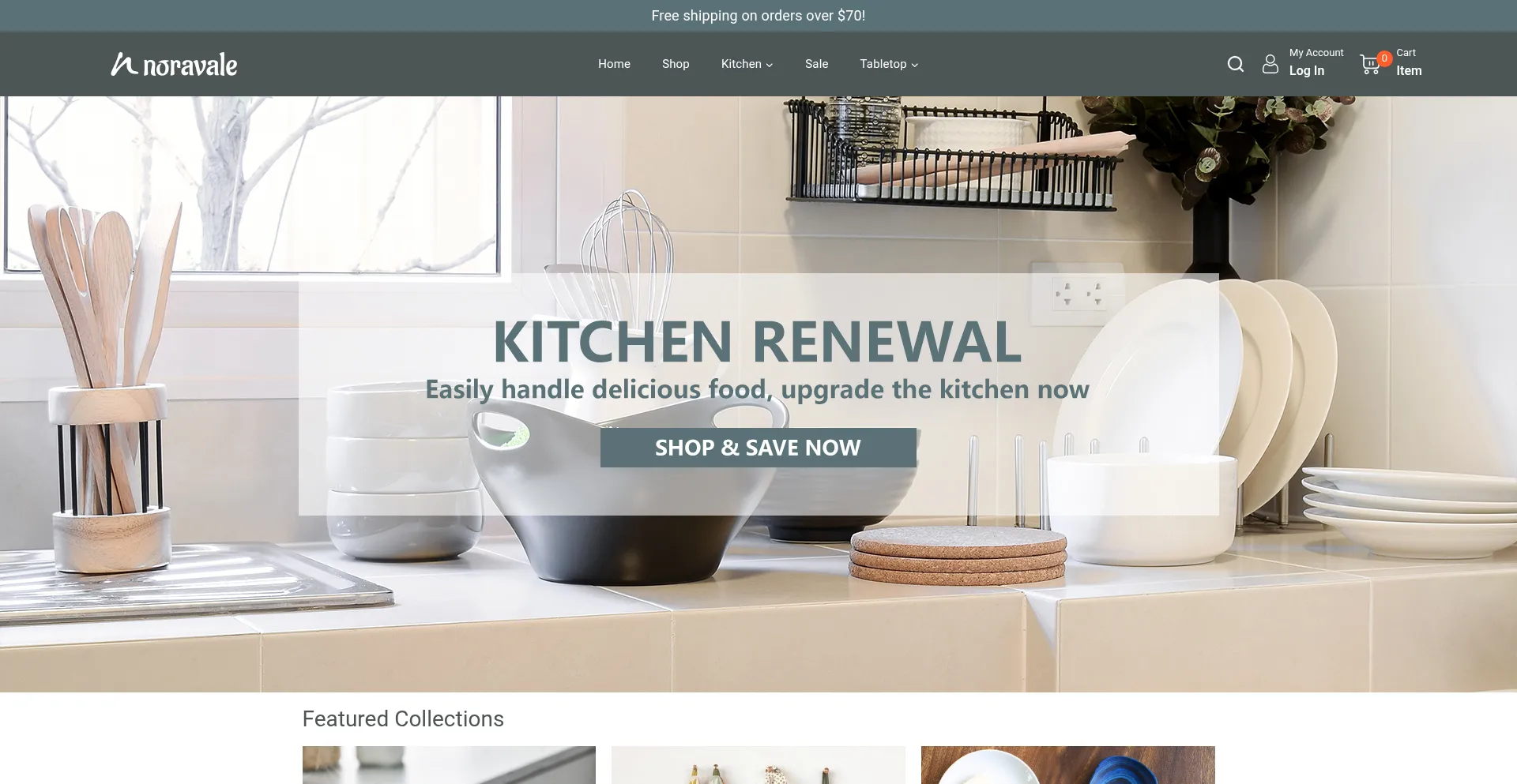 Website screenshot of Noravale.com
