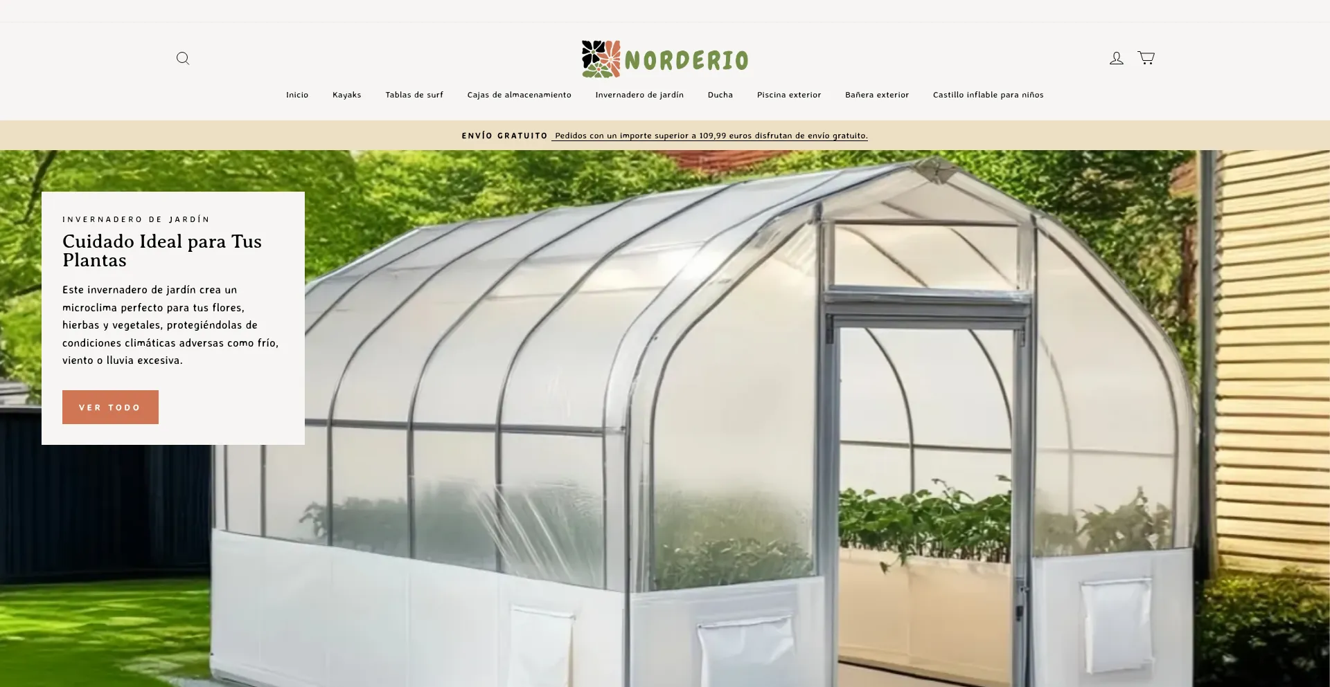 Website screenshot of Norderio.com