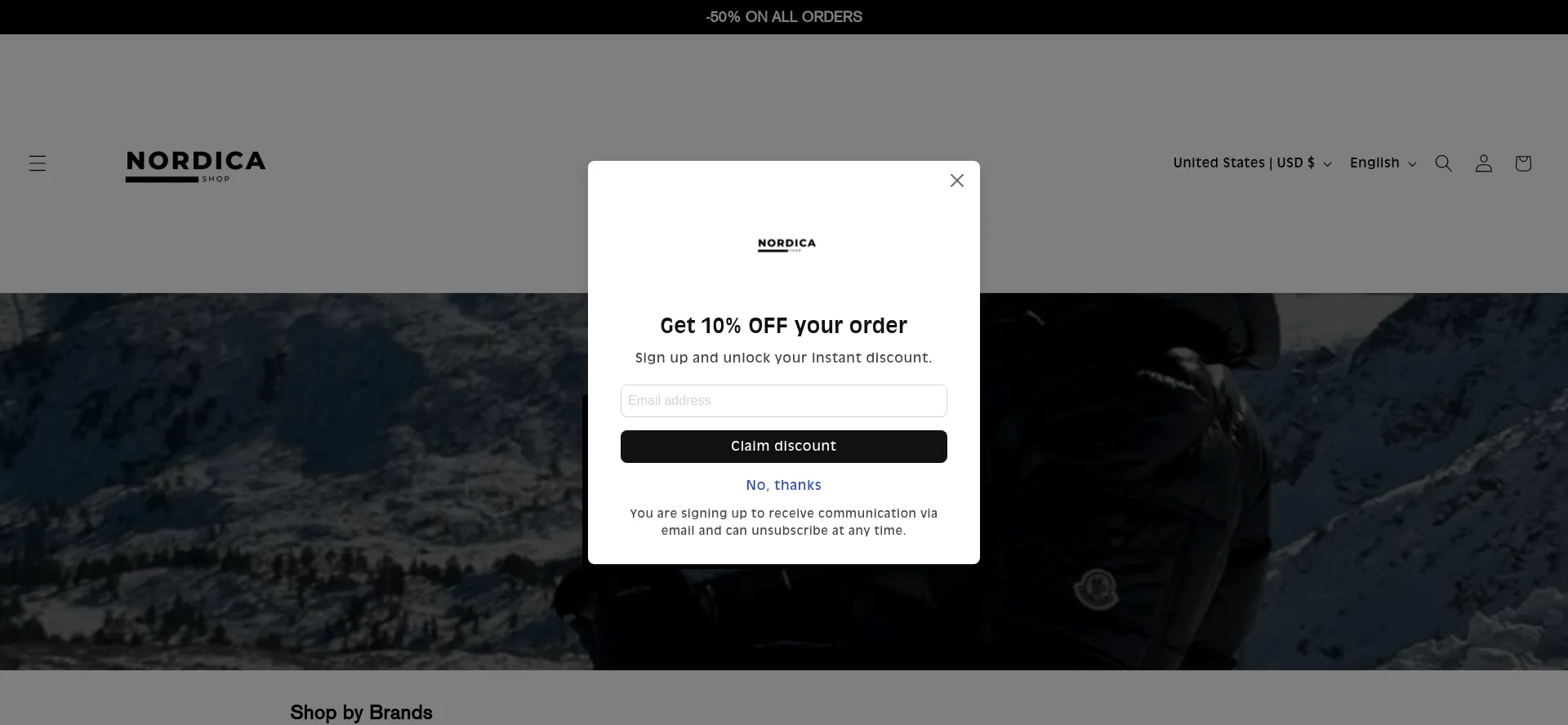 Nordica-shop.com Screenshot
