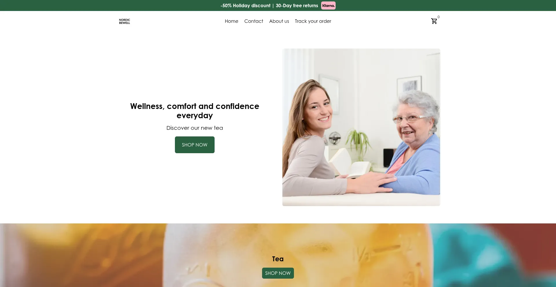 Website screenshot of Nordicbewell.com