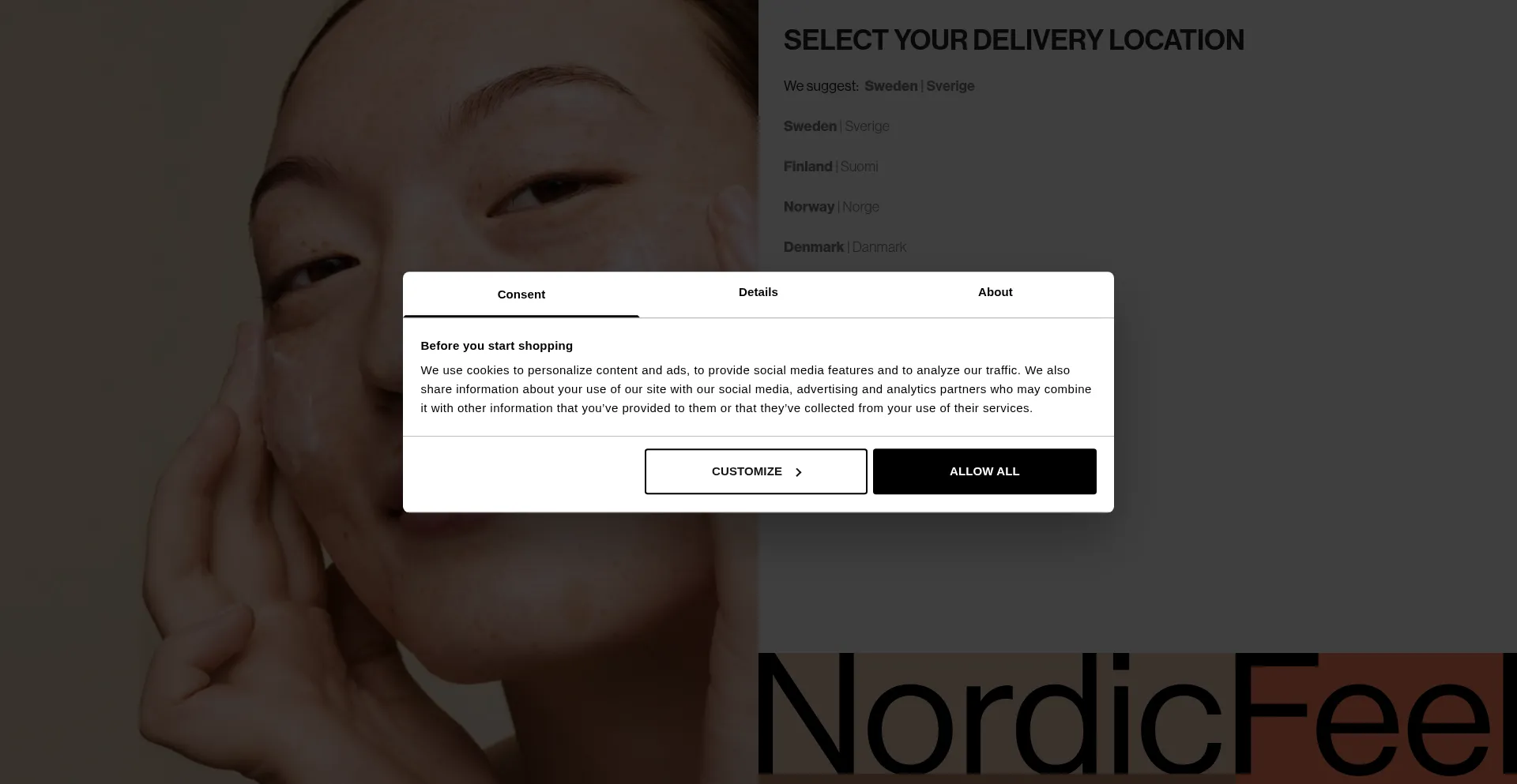 Website screenshot of Nordicfeel.com