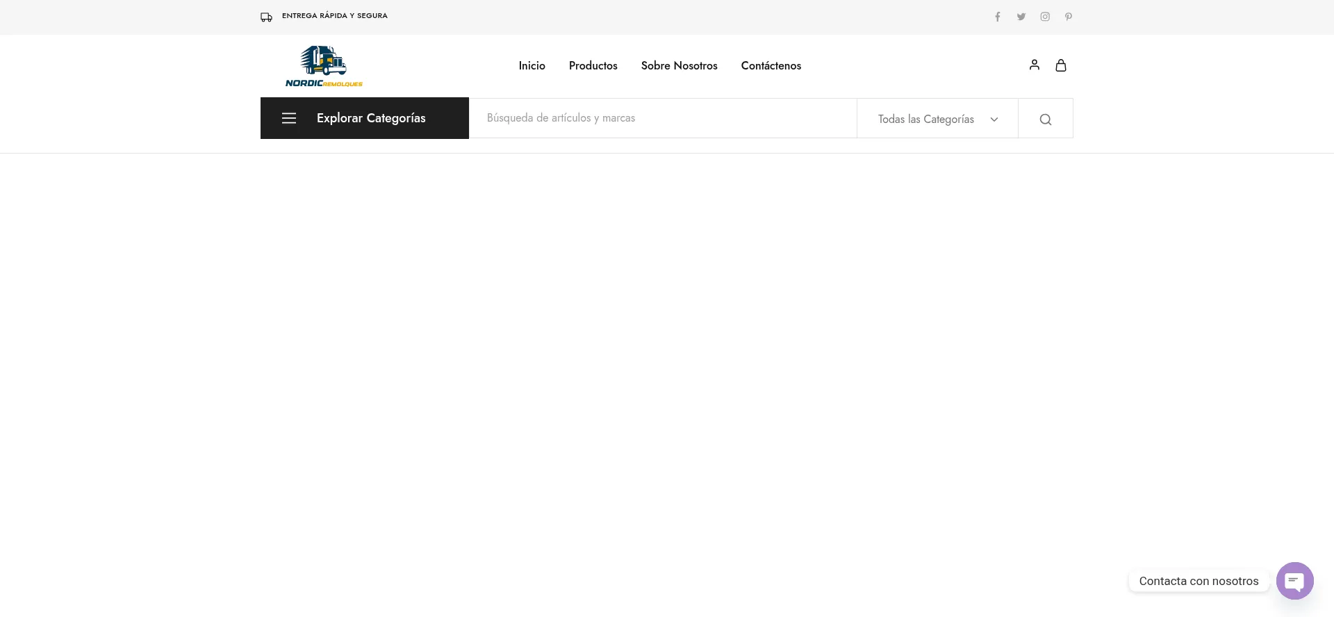 Website screenshot of Nordicremolquesl.com