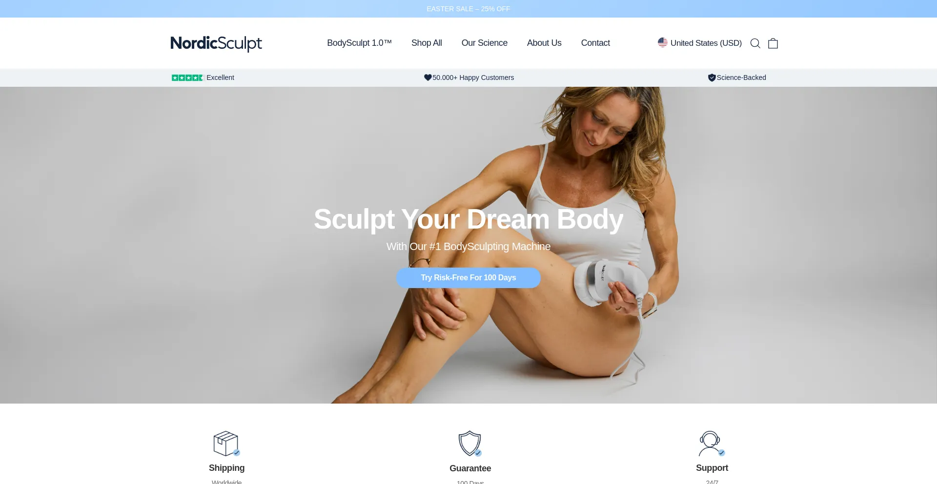 Website screenshot of Nordicsculpt.com