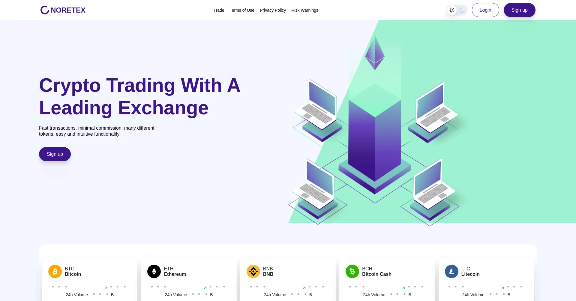 Website screenshot of Noretex.com
