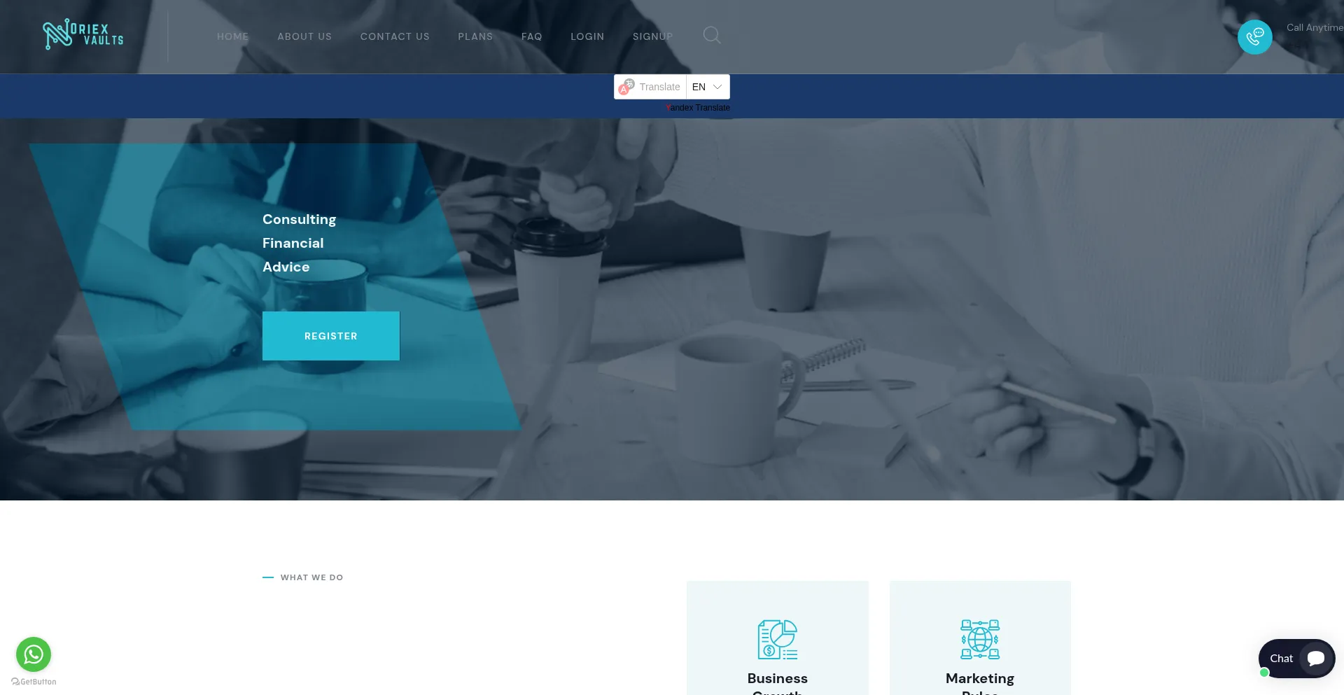 Website screenshot of Noriex-vaults.com